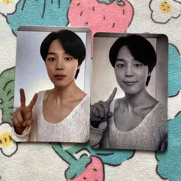 BTS FACE JPFC 지민 럭키 드로우 한정판 트레이딩 카드 2장
