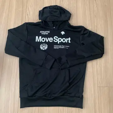 새상품급 데상트 Move Sport 후드 부착 저리 XO 블랙 후드티
