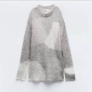ZARA 컬러 블록 오픈 니트 스웨터