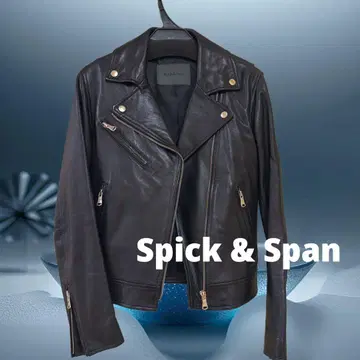 Spick & Span 블랙 라이더 자켓 38