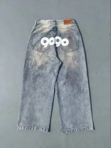 9090 OG Logo Painted Denim Pants