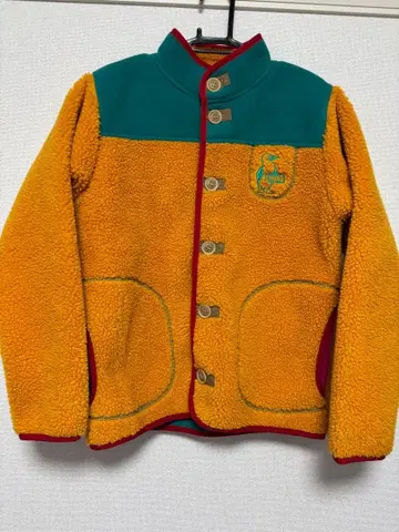 CHUMS 플리스 자켓 보아 자켓 오렌지/그린