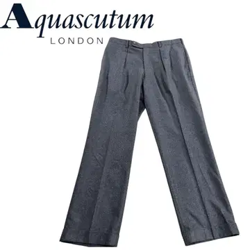 Aquascutum 아쿠아 스큐텀 울 슬랙스 팬츠 일본제