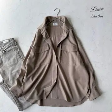 미사용 L'Appartement Lisiere 울 와이드 셔츠