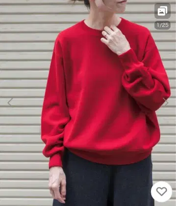 FORK & SPOON 빨간색 긴팔 니트 스웨터
