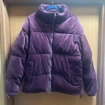 퍼플 다운 자켓 하이넥