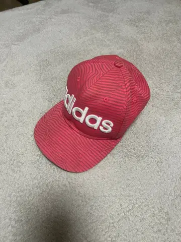 adidas 스트라이프 캡 빨간색 OSFX