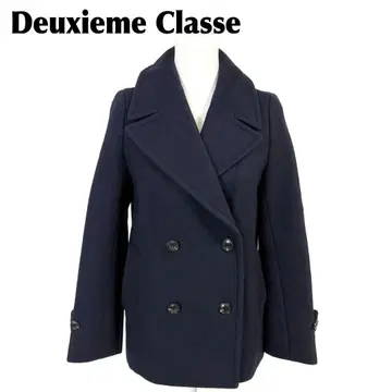 Deuxieme Classe P코트 여배우 옷깃 38 네이비