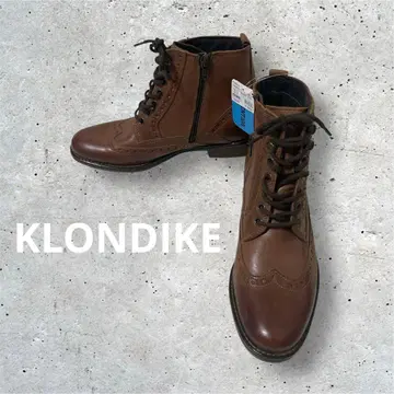 [택 포함 새상품] KLONDIKE 천연 가죽 윙팁 레이스업 부츠