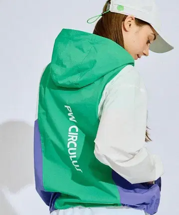 새상품급 2025년 모델 PW CIRCULUS 컬러 블로킹 블루종 S