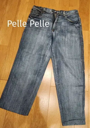 빈티지 Pelle Pelle 다크 블루 스트레이트 데님