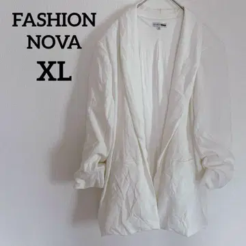 FASHION NOVA [ XL ] 노카라 자켓 화이트 화이트