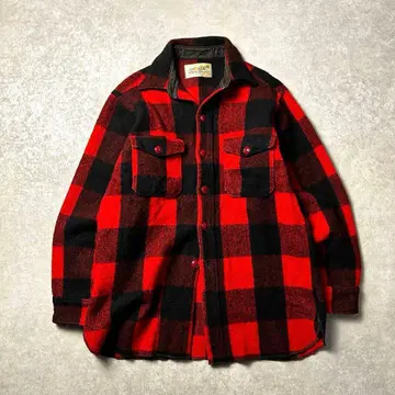 60~70s Eddie Bauer 울 셔츠 화이트 피라미드 택 빈티지