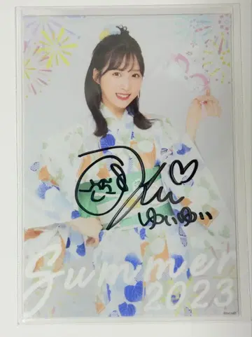오구리 유이 친필 사인 홀로그램 브로마이드 기둥회 AKB 복권 멤버상