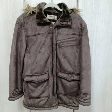 칸사이 진스 브라운 모즈 코트 구제 의류