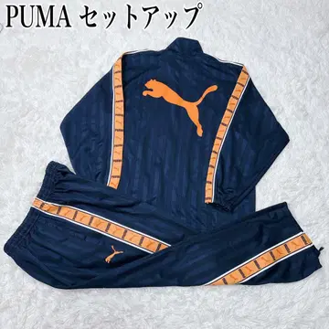 PUMA 네이비 오렌지 트랙 자켓 셋업 y2k 00s