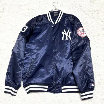 [ 새상품급 ] 파나틱스 뉴욕 양키스 바시티 자켓 네이비 XL.