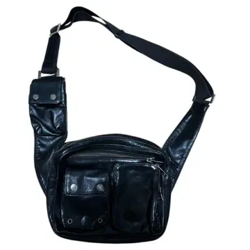 90S 빈티지 숄더백 파우치 가죽 남성용 블랙