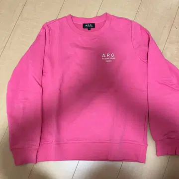 A.P.C. 핑크 로고 맨투맨 S