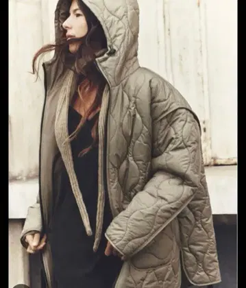 ZARA 후디드 퍼프 자켓 M
