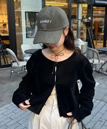 kastane 벨로아 튤 2way 가디건