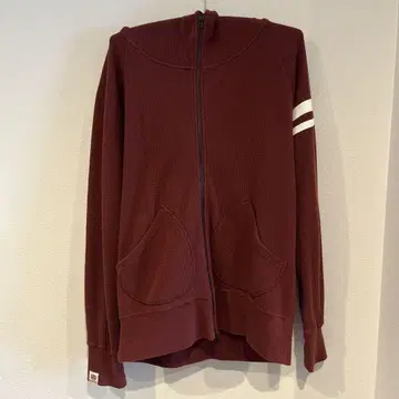 모모타로진스 MOMOTAROJEANS 와플 써멀 지퍼 후드티