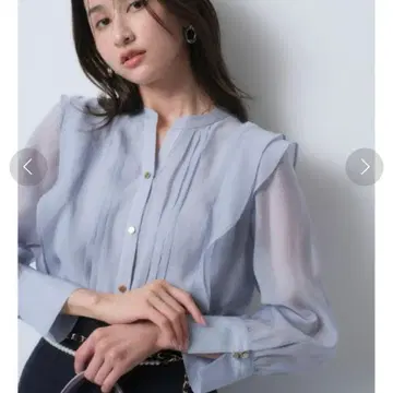 저스길리티 에어리 프릴 블라우스 시어 블라우스