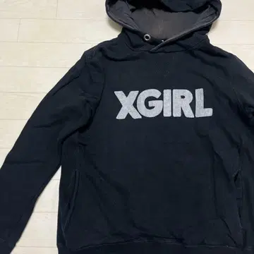 엑스걸 자수 로고 후드티 포켓 심플 브랜드 로고