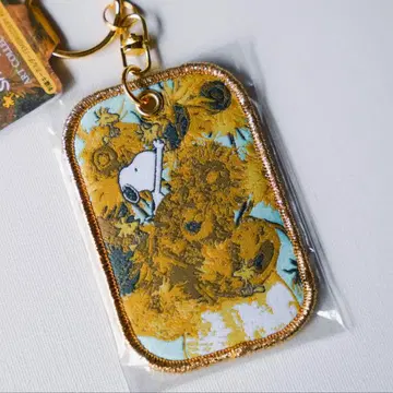 [ 완판템 ] 스누피 고흐의 해바라기 / 자수 백참 키링