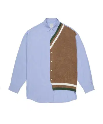 MISTERGENTLEMAN KNIT VEST MIX SHIRT