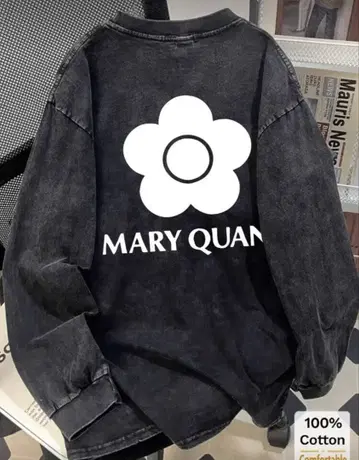 새상품 MARY QUANT 빈티지풍 긴팔 롱T
