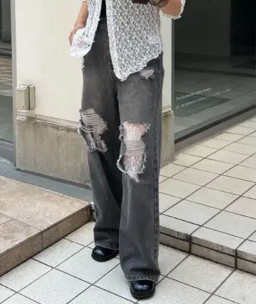 Kastane 레이스 데님 팬츠