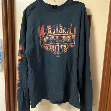 Harley-Davidson 프레임 프린트 롱 슬리브