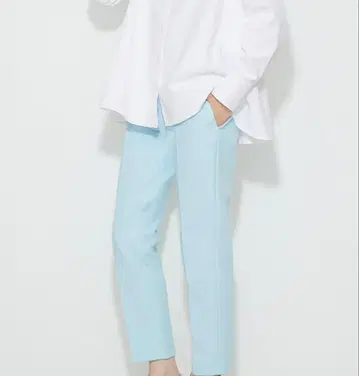 PLST 코튼 블렌드 스틱 팬츠