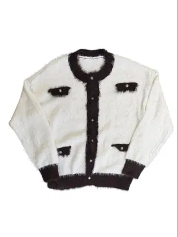 [ ALUDE SELECT ] bicolor shaggy knit