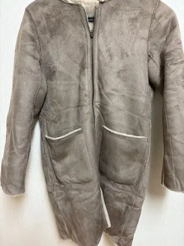 새상품급 특가 후드 부착 리버서블 무스탕 코트