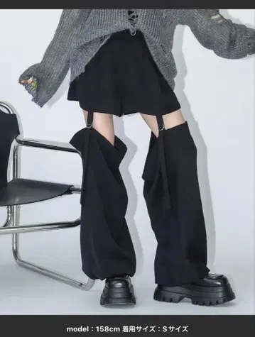 블랙 사이드 지퍼 캐주얼 팬츠 S 사이즈