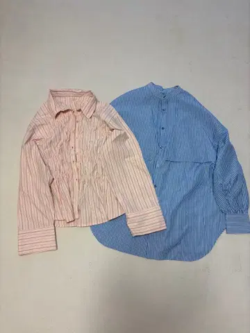 스트라이프 긴팔 셔츠 2세트