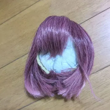 인형 가발 9인치 밥 적자색 새상품급