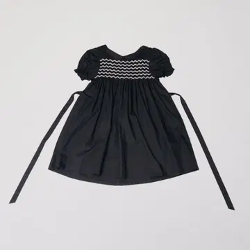 papier 25aw Moka smock dress/black