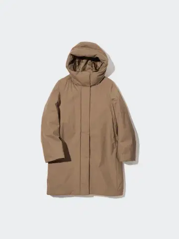 UNIQLO 유니클로 하이브리드 다운 코트 베이지 S 사이즈