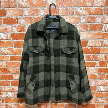 켄트 인트라데션 셔츠 자켓 체크 울 L