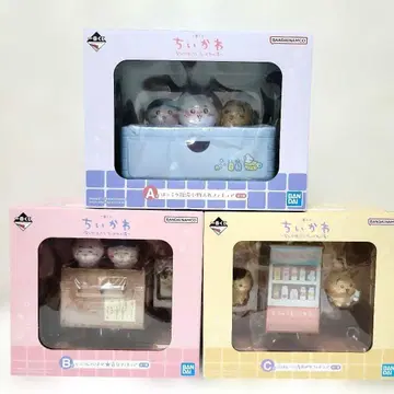 BANDAI 제일복권 치이카와 (먼작귀) 피규어 A.B.C상 세트