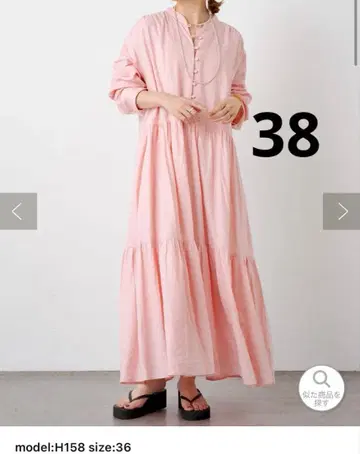 omekashi 린넨 티어드 원피스 38