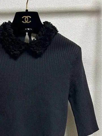 [ 새상품 ] UNITED ARROWS 레이디 플라워 튤 니트
