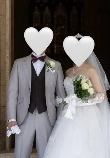 라이트 그레이 턱시도 M 사이즈, 나비 넥타이 등