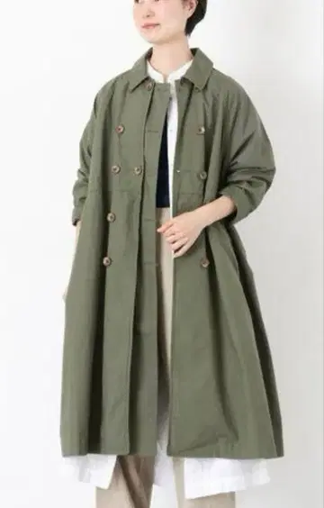 tumugu 트렌치 롱 코트
