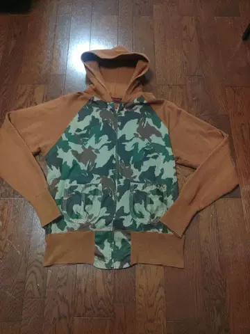EVISU YAMANE 후드티 집업 XL 카모플라쥬 카모플라주 브라운