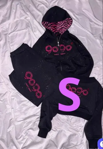 9090 girl OG 로고 글리터 셋업