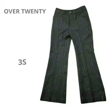 [오버 트웬티] 캐시미어 혼방 스트라이프 부츠컷 팬츠 3호 XS